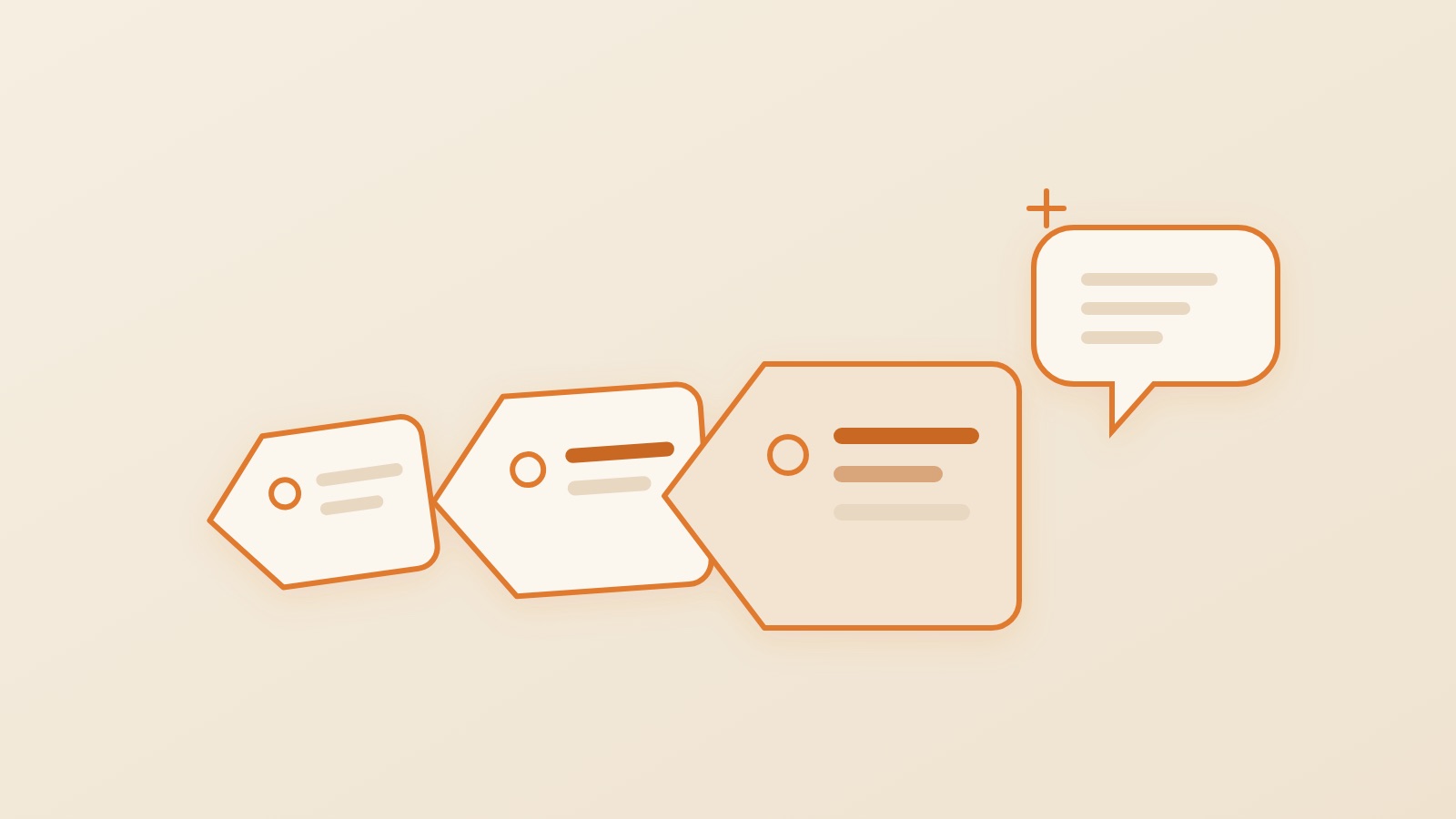 Illustration: Preismodelle für einen GEO-Freelancer, dargestellt als Preis-Tags